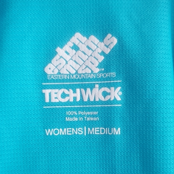 Eastern Mountain Sports‎ Tech Wick medium half zip women's teal top - Picture 4 of 12